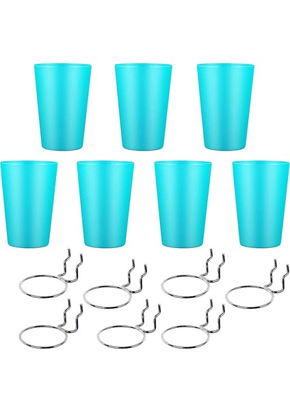 7 Takım Bardaklı Kancalar Halkalı Kutular Bardaklık Aksesuarları Mavi (Yurt Dışından)