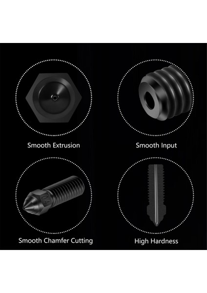 5 Adet 3D Yazıcı Sertleştirilmiş Çelik Nozullar 0.4mm, K1, K1 Max Yazıcı Için Yüksek Hızlı Baskı ve Yüksek Akış Ekstruder Nozulları (Yurt Dışından)