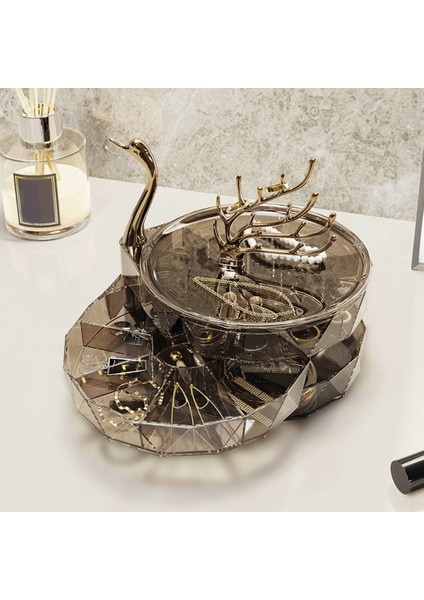 Takı Organizatör, Kadınlar Için Küçük Takı Saklama Kutusu, 3 Katlı Dönen Takı Tepsisi Kılıfı, Kapaklı (Yurt Dışından) fiyatları