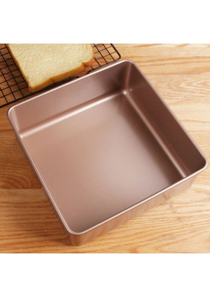 Altın Kare Kek Kalıbı Kalınlaşma Yapışmaz Antik Fırın Tepsisi Kare Derin Pişirme Tavaları Barbekü Ekmek Antik Kek Kalıbı (Yurt Dışından) fiyatları