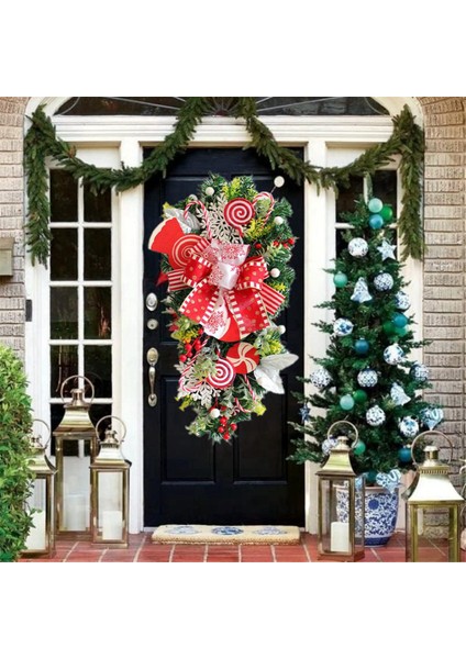 2 Adet Noel Şeker Kamışı Çelenk Ön Kapı Noel Merdiven Süslemeleri Kapalı Dekor Için Noel Çelenk (Yurt Dışından) fırsatları