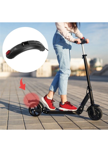 Elektrikli Scooter Arka Çamurluk Çamurluk Kanat + Kuyruk Lambası, Scooter Kaykay Parçaları E Scooter Aksesuarları (Yurt Dışından)