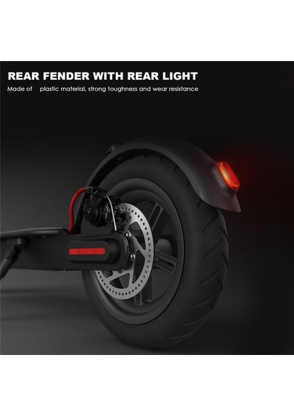 Elektrikli Scooter Arka Çamurluk Çamurluk Kanat + Kuyruk Lambası, Scooter Kaykay Parçaları E Scooter Aksesuarları (Yurt Dışından)