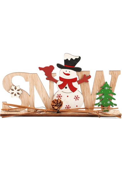 Noel Süsleri Ahşap Dekor Aile Partisi Noel Atmosferi Düzeni Noel Için Noel Süsleri (Yurt Dışından)