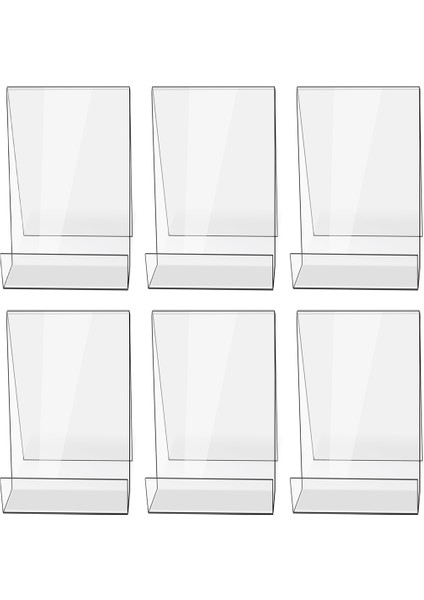 6pack Akrilik Kitap Standı Resim Albümlerini, Kitapları, Müzik Sayfalarını (Küçük) Görüntülemek Için Şeffaf Akrilik Ekran Şövale Tutucu (Yurt Dışından)