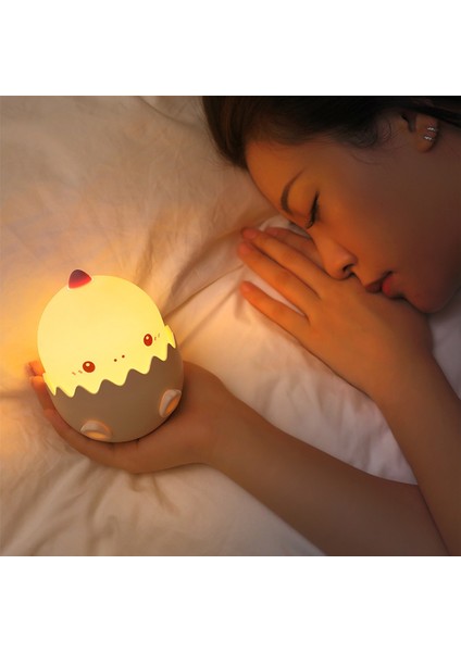 LED Pat Gece Lambası Basın Sensörü 6 Renk Kısılabilir USB Şarj Edilebilir Silikon Çocuk Başucu Lambası Yeşil (Yurt Dışından) fırsatları