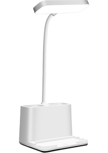 LED Masa Lambası Öğrenme Okuma Lambası Kalem Tutucu Cep Telefonu Tutucu Basın Anahtarı Kısılabilir LED Işık (2500 Mah) (Yurt Dışından)