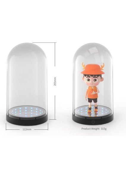 Bin Katmanlı Ayna Ekran Kutusu Kolu Organizatör Şeffaf Kör Kutu Toz Geçirmez LED Işıkları ile Saklama Kutusu (Yurt Dışından) modelleri