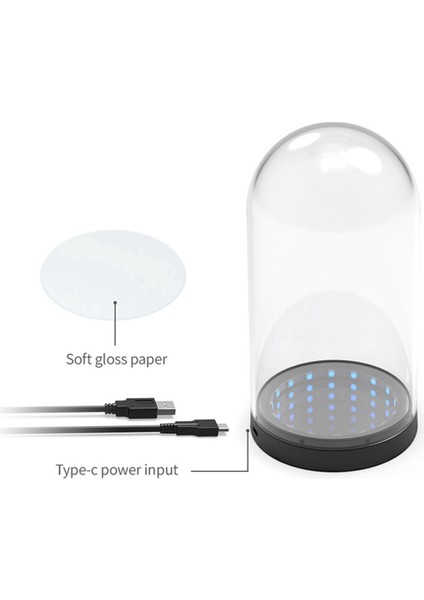 Bin Katmanlı Ayna Ekran Kutusu Kolu Organizatör Şeffaf Kör Kutu Toz Geçirmez LED Işıkları ile Saklama Kutusu (Yurt Dışından) fırsatları