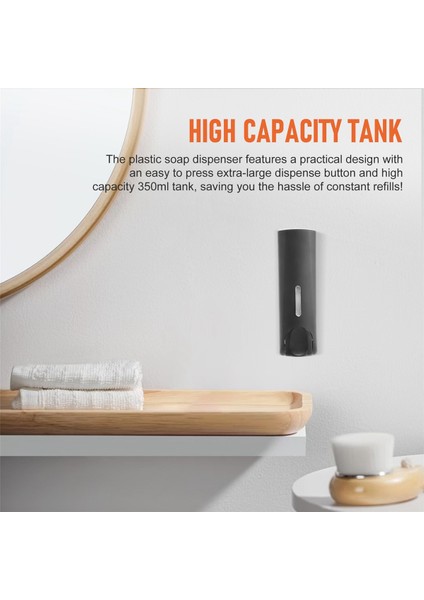 350ML Sabunluk Duvara Monte Manuel Sabunluk Banyo Duş Jeli Sıvı Şampuanlık Tutucu (Yurt Dışından) fırsatları