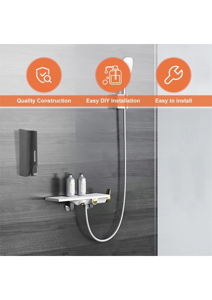 350ML Sabunluk Duvara Monte Manuel Sabunluk Banyo Duş Jeli Sıvı Şampuanlık Tutucu (Yurt Dışından) indirimleri