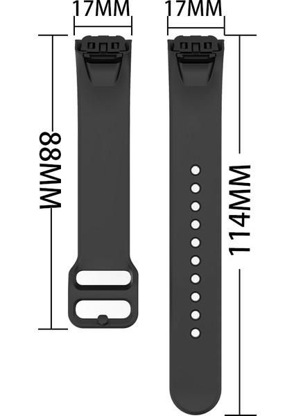 Spor Kordonlu Saat Kayışı Galaxy Fit SM-R370 Watch Band Yumuşak Silikon Yedek Bantlar Kayış Galaxy Fit SM-R370 Kayış Siyah (Yurt Dışından)