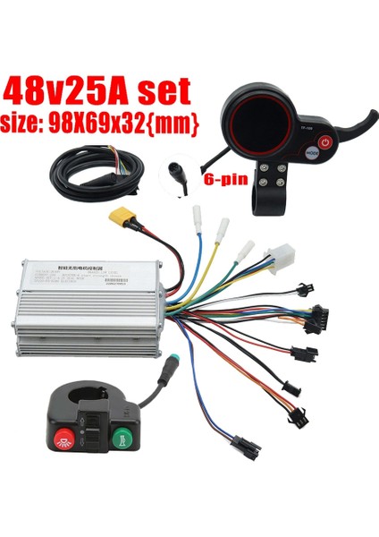 48 V 25A Elektrikli Scooter Denetleyici Kontrol Paneli Kiti ile TF-100 Ekran + Elektrikli Scooter Parçaları Için Anahtar Düğmesi (Yurt Dışından) fiyatları