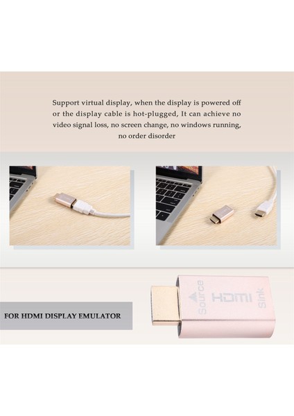 Kilit Ekranı Sinyal Tutucu Kvm Hdmı2.0 Sanal Adaptör Edıd Ddc Ekran Emülatörü Için Kukla Fiş 3840X2160'A Kadar (Yurt Dışından)