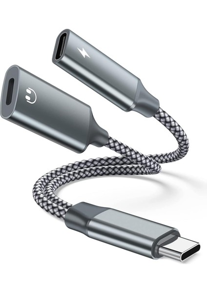 Ses Adaptörü Için USB C, Kadın Kulaklık Dönüştürücü Için USB Tip C Erkek ve Pd 60W Şarj Dongle'ı (Yurt Dışından)