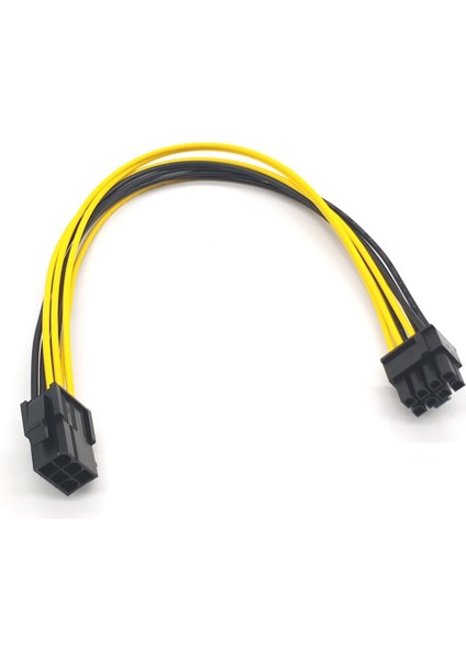 12 Adet Pcıe Güç Kablosu 6pin To 8pin (6+2) Grafik Kartı Güç Kaynağı Uzatma 18AWG Splitter Kablosu Madencilik Için (Yurt Dışından) indirimleri