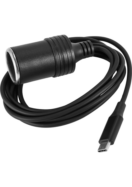 USB C Pd 45W 15V/3A Tip C Erkek - Sigara Çakmak Soketi Dişi Dönüştürücü Adaptör Kablosu (Yurt Dışından)