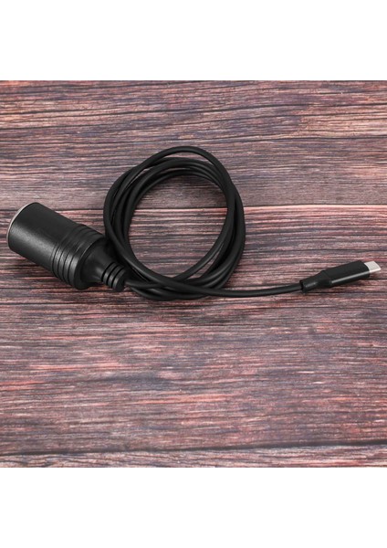 USB C Pd 45W 15V/3A Tip C Erkek - Sigara Çakmak Soketi Dişi Dönüştürücü Adaptör Kablosu (Yurt Dışından)