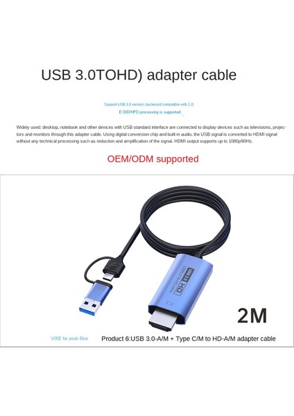 3'ü 1 Arada USB 3.0 - Uyumlu Kablo Dönüştürücü Bağlantı Istasyonu 1080P Hd Çoklu Ekran Dönüştürücü Ayırıcı, Windows 7/8/10 (Yurt Dışından) fiyatları