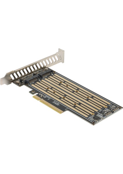 M.2 Yükseltici Kart M.2 Nvme Pcıe X8 Çift Disk Sabit Disk SSD Adaptör Genişletme Kartı Pcıe X8 X16K Yuvası Anakart (Yurt Dışından)