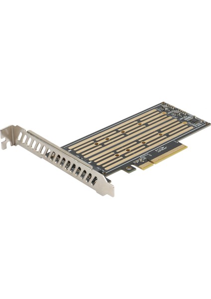 M.2 Yükseltici Kart M.2 Nvme Pcıe X8 Çift Disk Sabit Disk SSD Adaptör Genişletme Kartı Pcıe X8 X16K Yuvası Anakart (Yurt Dışından)