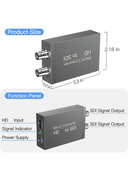 -Sdı Dönüştürücü Hd'den 3g-Sdı/hd-Sdı Ses Gömücüye Uyumlu 2 Yollu Sdı Dönüştürücü Adaptör, Kamera Ev Sineması Için (Yurt Dışından) modelleri