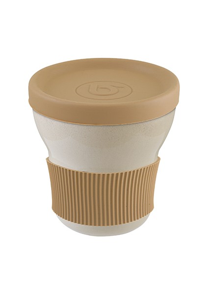 Silikon ve Kapaklı Sand Softline 350cc Porselen Mug