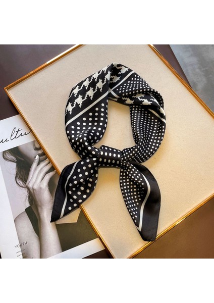 Kadın 27,5" Saten Kare Ipek Benzeri Saç Atkıları ve Uyku Için Başörtüsü, FJ524-2 (Yurt Dışından)