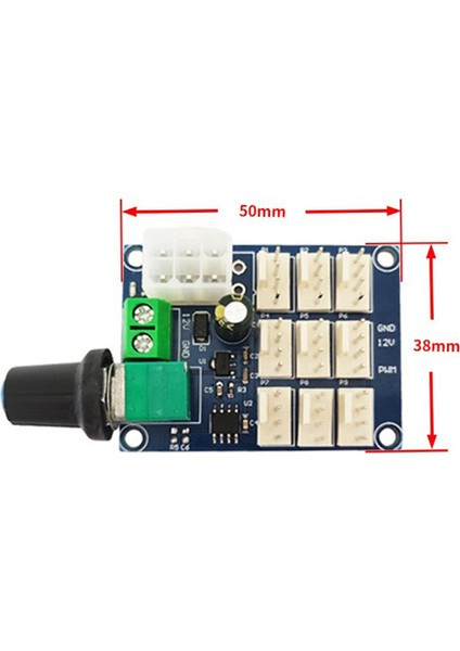 Bilgisayar Kasası Fan Hızı Kontrol Cihazı 12 V Çok Kanallı Pwm Hız Kontrol Cihazı Ntc Sıcaklık Kontrol Modülü (Yurt Dışından)