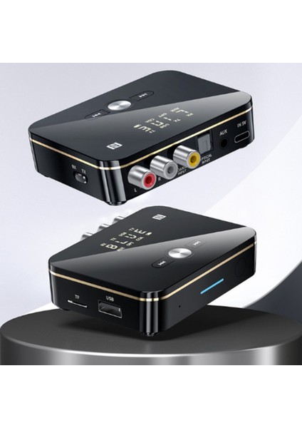 Nfc Dijital Ekran Bluetooth Adaptörü Nfc Bluetooth 5.0 Alıcı Verici 3,5 mm Bluetooth Ses Adaptörü (Yurt Dışından)