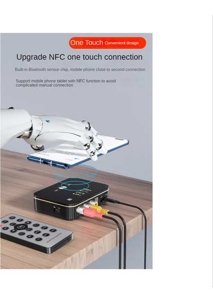 Nfc Dijital Ekran Bluetooth Adaptörü Nfc Bluetooth 5.0 Alıcı Verici 3,5 mm Bluetooth Ses Adaptörü (Yurt Dışından)