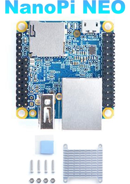 Nanopi Neo Açık Kaynak H3 Geliştirme Kartı + Isı Emici Ddr3 Ram 512MB -Core -A7 Openwrt Armbian (Yurt Dışından)