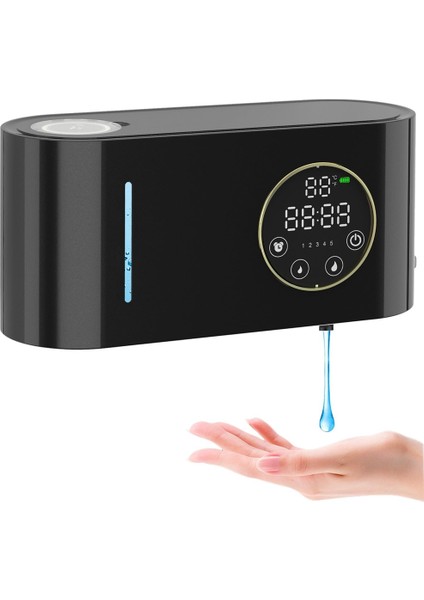 Otomatik Sabunluk Dispenseri Duvara Montaj 17OZ Mutfak Banyo Için Şarj Edilebilir Sıvı Bulaşık Sabunu Dispenseri-Siyah (Yurt Dışından)