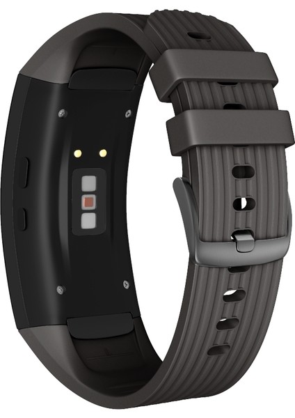 Galaxy Gear Fit2 Pro Için Silikon Kordonlu Saat Kayışı Watch Band Bilek Bilezik Gear Fit 2 SM-R360-BLACK (Yurt Dışından)