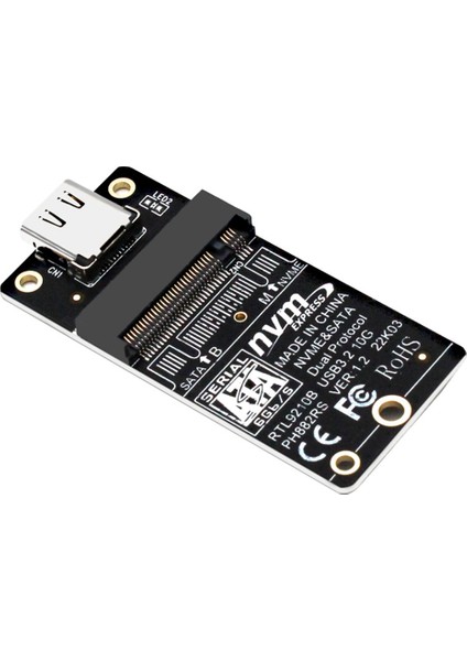 M.2 - USB 3.1 Tip C Adaptörü Pcıe Nvme SSD M.2 Sata SSD - USB C Yükseltici 10 Gbps Çift Protokol Desteği M2 SSD 2230/42/60/80 (Yurt Dışından)