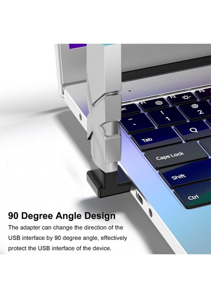 4 Paket USB 3.0 Adaptör Dikey Yukarı ve Aşağı Açı, Yatay Sol ve Sağ Açı USB Erkek - Dişi Genişletici Konnektör (Yurt Dışından)