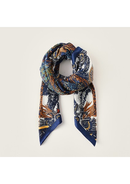 35 x 35 Kadın Kare Ipek Gibi Saç Eşarp Baş Uyku Şal Saten Başörtüsü, Lacivert-2 (Yurt Dışından)