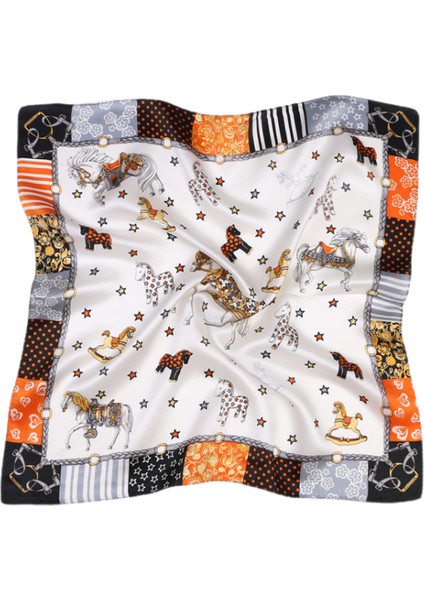 Ipek Duygu Başörtüsü Moda Saten Saç Eşarp Kare Eşarplar Kadın Hediyeler Için 20.8 × 20.8 Inç, SR24 (Yurt Dışından)