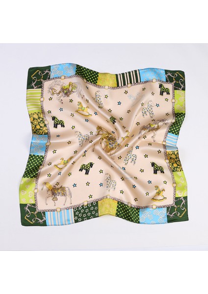 Ipek Duygu Başörtüsü Moda Saten Saç Eşarp Kare Eşarplar Kadın Hediyeler Için 20.8 × 20.8 Inç, SR22 (Yurt Dışından)