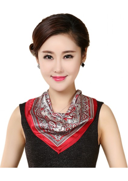 Ipek Duygu Başörtüsü Moda Saten Saç Eşarp Kare Eşarplar Kadın Hediyeler Için 20.8 × 20.8 Inç, SR22 (Yurt Dışından)