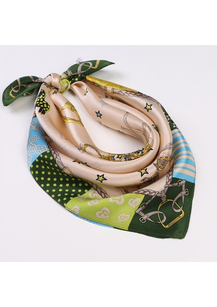 Ipek Duygu Başörtüsü Moda Saten Saç Eşarp Kare Eşarplar Kadın Hediyeler Için 20.8 × 20.8 Inç, SR22 (Yurt Dışından)