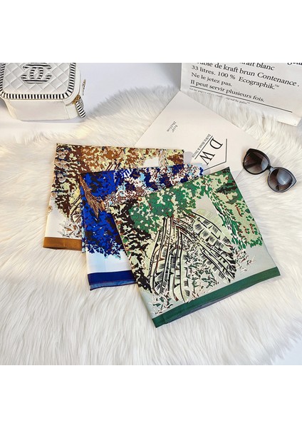 Kadın 35" Saten Kare Ipek Benzeri Saç Atkıları ve Uyku Için Başörtüsü, Kahverengi (Yurt Dışından) fiyatları