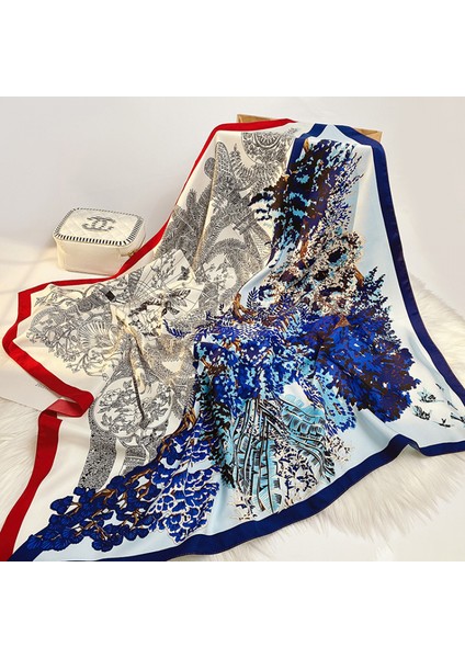 Kadın 35" Saten Kare Ipek Benzeri Saç Atkıları ve Uyku Için Başörtüsü, Kahverengi (Yurt Dışından) fırsatları