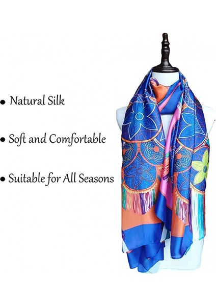 Bayan 100% Büyük Dut Ipek Eşarp Uzun Saten Eşarp Moda Tasarımcısı Eşarp Hafif Sarar, 2022423-13 (Yurt Dışından) modelleri