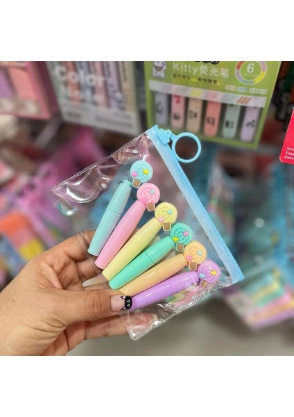 Highlighter Lolipop Mini 6'lı Fosforlu Kalem