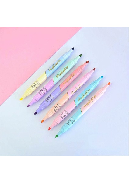 Chosch Highlighter 2 Taraflı 6'lı Fosforlu Kalem