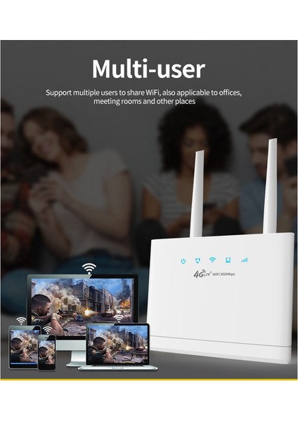 4g Lte Wifi Yönlendirici 300 Mbps Kablosuz Wifi Yönlendirici Ev Erişim Noktası Desteği 4g - Lan Bağlantı Noktası 16 Wifi Kullanıcıları-Abd Tak (Yurt Dışından)