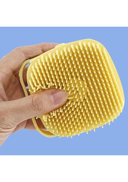 Banyo Yavru Büyük Köpek Kedi Banyo Masaj Eldiveni Fırça Yumuşak Güvenlik Silikon Evcil Hayvan Aksesuarları Köpek ve Kedi Araçları Maskot (Kare Sarı) (Yurt Dışından) fiyatları