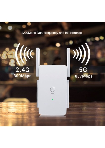 5 Ghz Kablosuz Wifi Tekrarlayıcı 1200 Mbps Yönlendirici Wifi Güçlendirici 2.4g Genişletici Wi-Fi Sinyal Amplifikatör Tekrarlayıcı Ab Tak (Yurt Dışından)