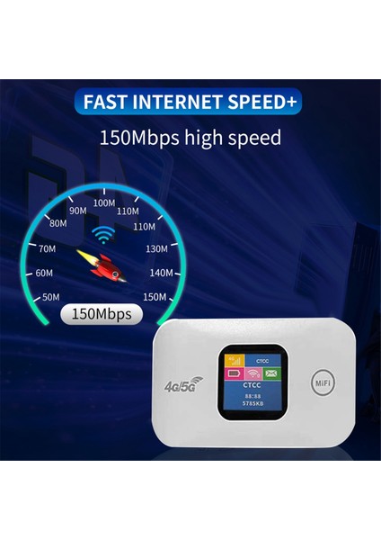 Taşınabilir 4g Wifi Yönlendirici Mifi 150 Mbps Araba Mobil Wifi Kablosuz Hotspot Renkli Ekran Yuvası Desteği 10 Kullanıcı (Yurt Dışından)